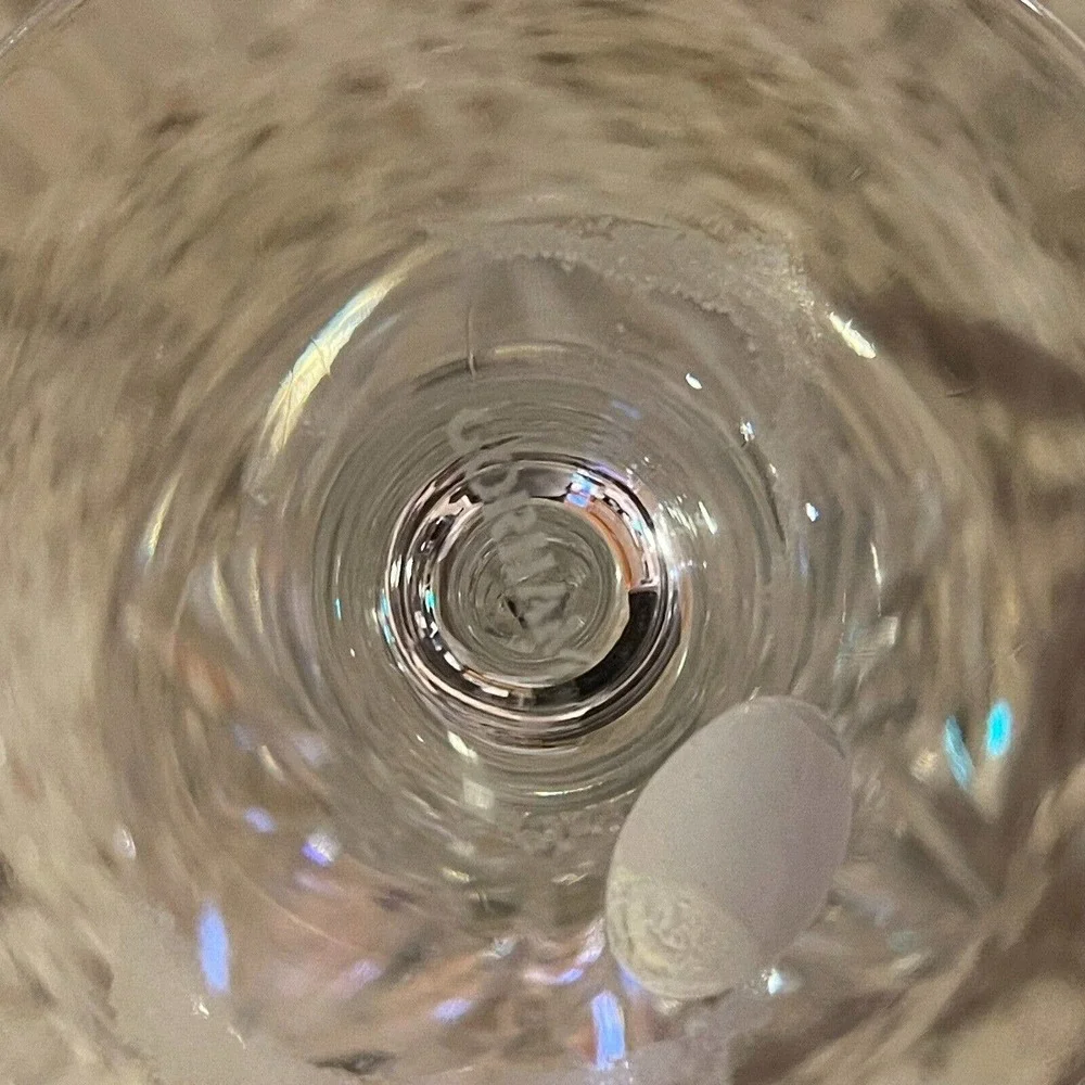 Gorham Sundance Clear Full Lead Crystal Glass 8inch High Water Wine Goblets 10oz